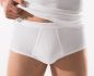 Preview: 620-420 | Esge Doppelripp Herren Slip weiss mit Eingriff