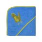Preview: 051191 | Baby Kapuzen-Badetuch Drache blau 80 x 80 cm
