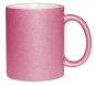 Preview: Glitzertasse pink mit Glitzerpartikeln