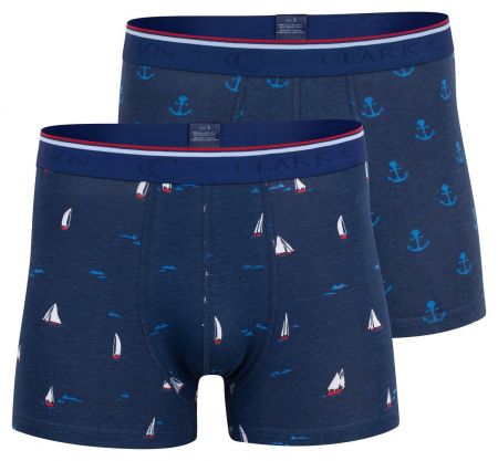 1035 | Clark Crown® Herren Pant aus Baumwolle mit maritimen All-Over-Print