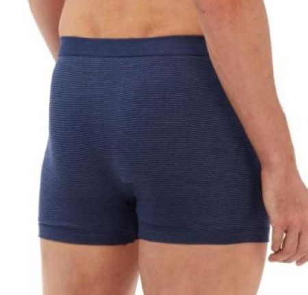 145-320 | Schöller Feinripp Herren Unterhose kurz blau-melange