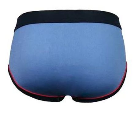 33200 | Pfeilring Feinripp Herren Slip jeansblau mit Eingriff