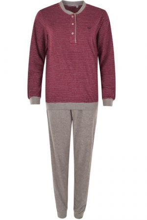 45567 | Hajo Damen Schlafanzug Klima-Frottee chianti