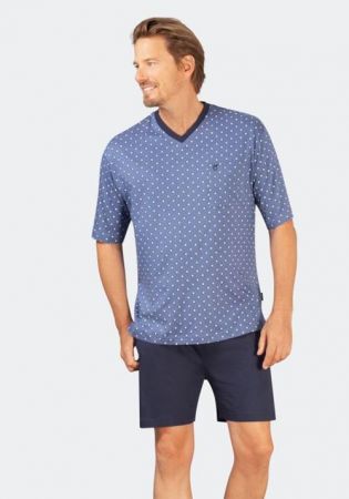 53607 | Hajo Herren Schlafanzug kurz Premium Cotton Tencel