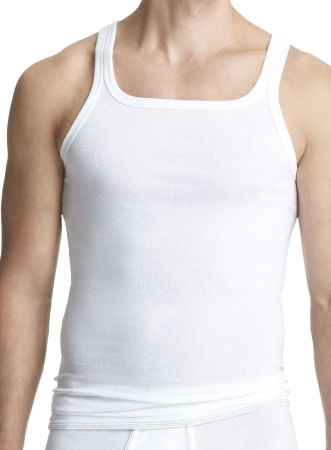 600-671 | Unwago Feinripp Herren Unterhemd weiss