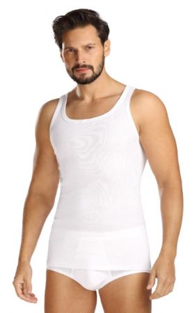 811 214 | Comte Doppelripp Herren Unterhemd weiss