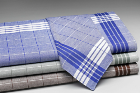 10er Pack Arabias Herren Stoff Taschentücher Set Farben grün, blau, braun kariert Größe 40x40 cm 100% Baumwolle