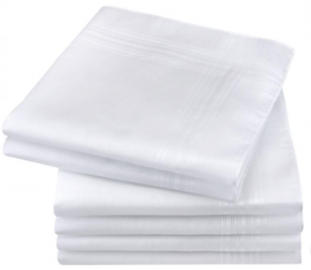 Damen Stoff Taschentücher weiss 10-er Sparpack