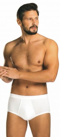 N 823 215 | Comte Doppelripp Herren Slip weiss