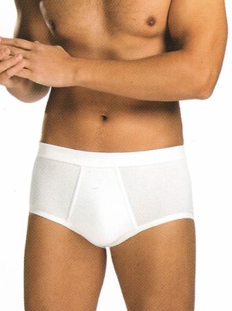N 823 215 | Comte Doppelripp Herren Slip weiss
