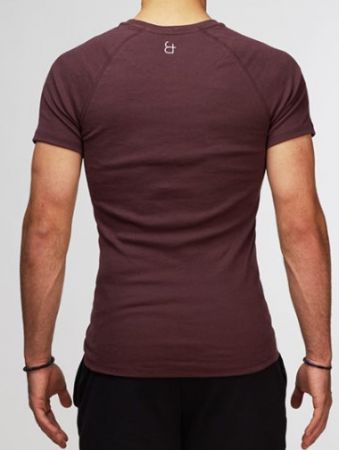 JZ0008 | james & zoe Damen und Herren T-Shirt 1/4 Arm O-Neck – Burgund
