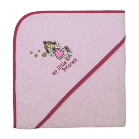Kapuzen-Badetuch 100 x 100 cm Little Princess rose