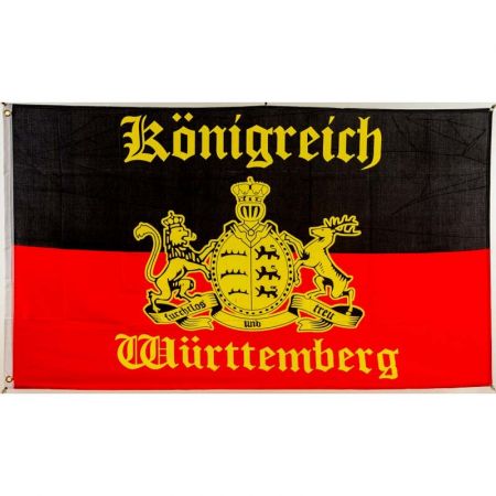 Königreich Württemberg Flagge furchtlos und treu 90 x 150 cm