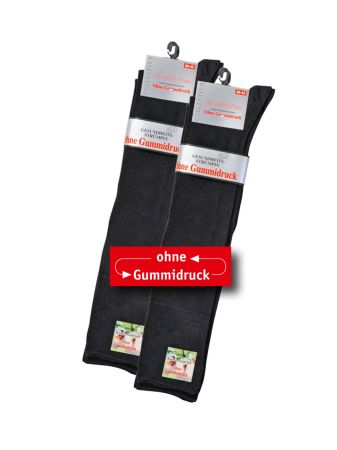 6462 | Gesundheits Kniestrümpfe braun-melange ohne Gummidruck