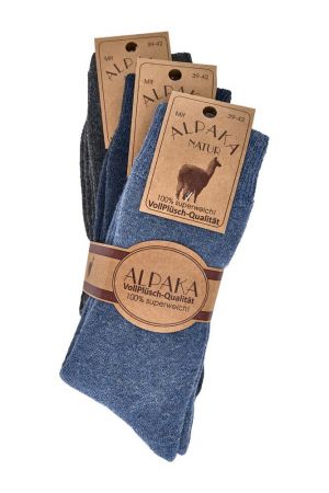 6508 | Vollplüsch Wollsocken mit Alpaka