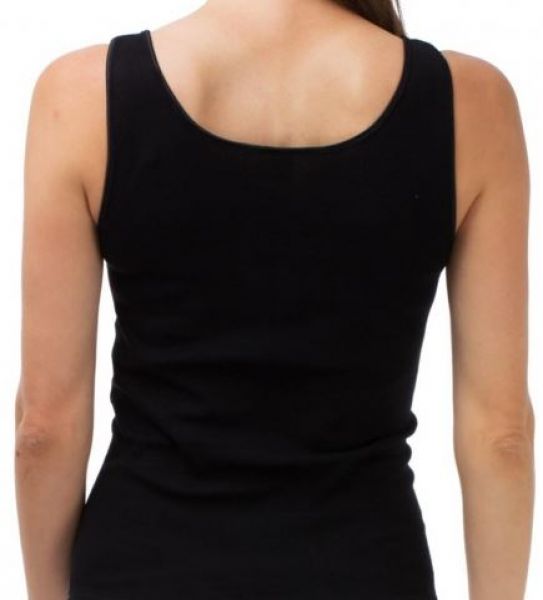 212-314 | Comtessa Damen Achselhemd schwarz Baumwolle Elasthan