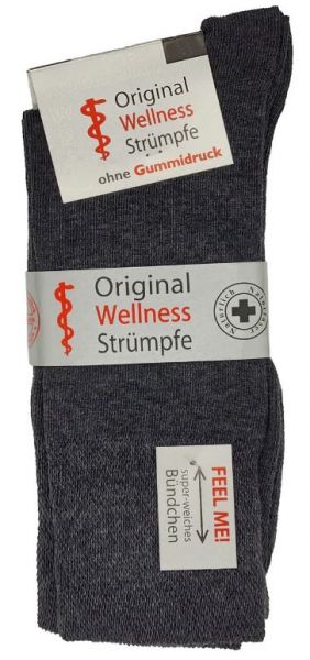 2162 | Komfort Gesundheits Diabetiker Socken anthrazit ohne Gummidruck
