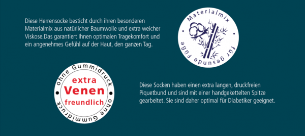 22114-5-6 | Gesundheits Kniestrümpfe anthrazit-melange mit Komfortbund