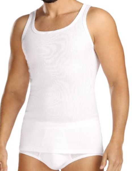 811 214 | Comte Doppelripp Herren Unterhemd weiss
