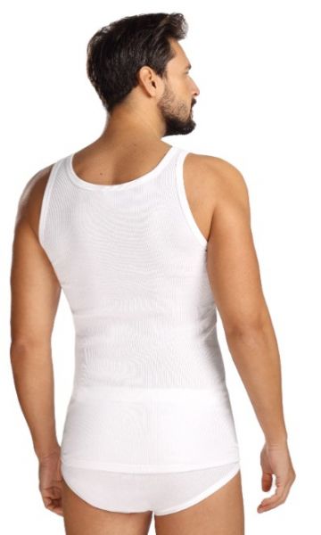 811 214 | Comte Doppelripp Herren Unterhemd weiss