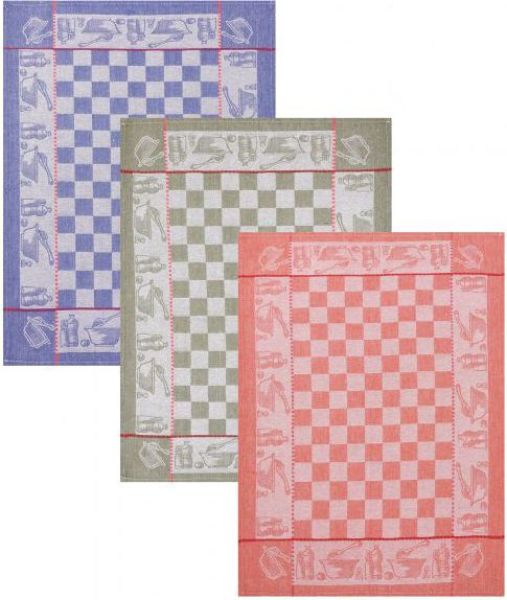 3 Stück Geschirrtücher Halbleinen Küchenhandtuch Gläsertücher Größe 50x70 cm