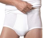 10200 | Pfeilring Herren Slip Doppelripp weiss mit Eingriff