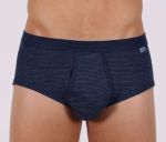 145-420 | Schöller Feinripp Herren Slip mit Eingriff marine-melange