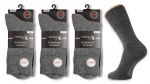 26 804-21 | Damen und Herren Diabetiker Socken grau mit extra weichem Komfortbund 3 Paar